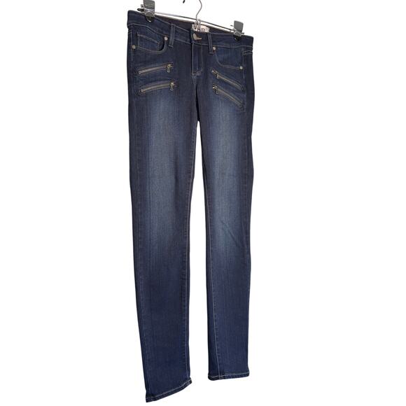 PAIGE Women's Edgemont Double Zip Blue Skinny Jean size 26 - Picture 2 of 6